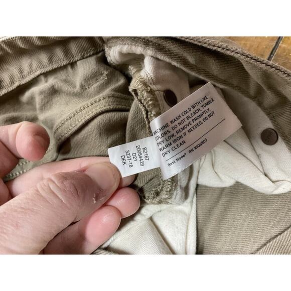 Best Made Co Jeans Mens 31x30 Khaki Straight Denim Jeans - Picture 7 of 12